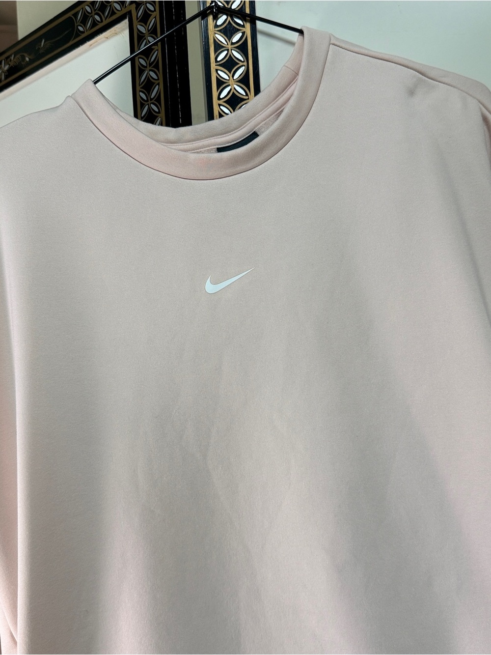 Nike Pastel Pink Colorblock Sleeve Crewneck Sweatshirt